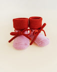 Booties cotton candy red