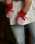 Booties cotton candy red