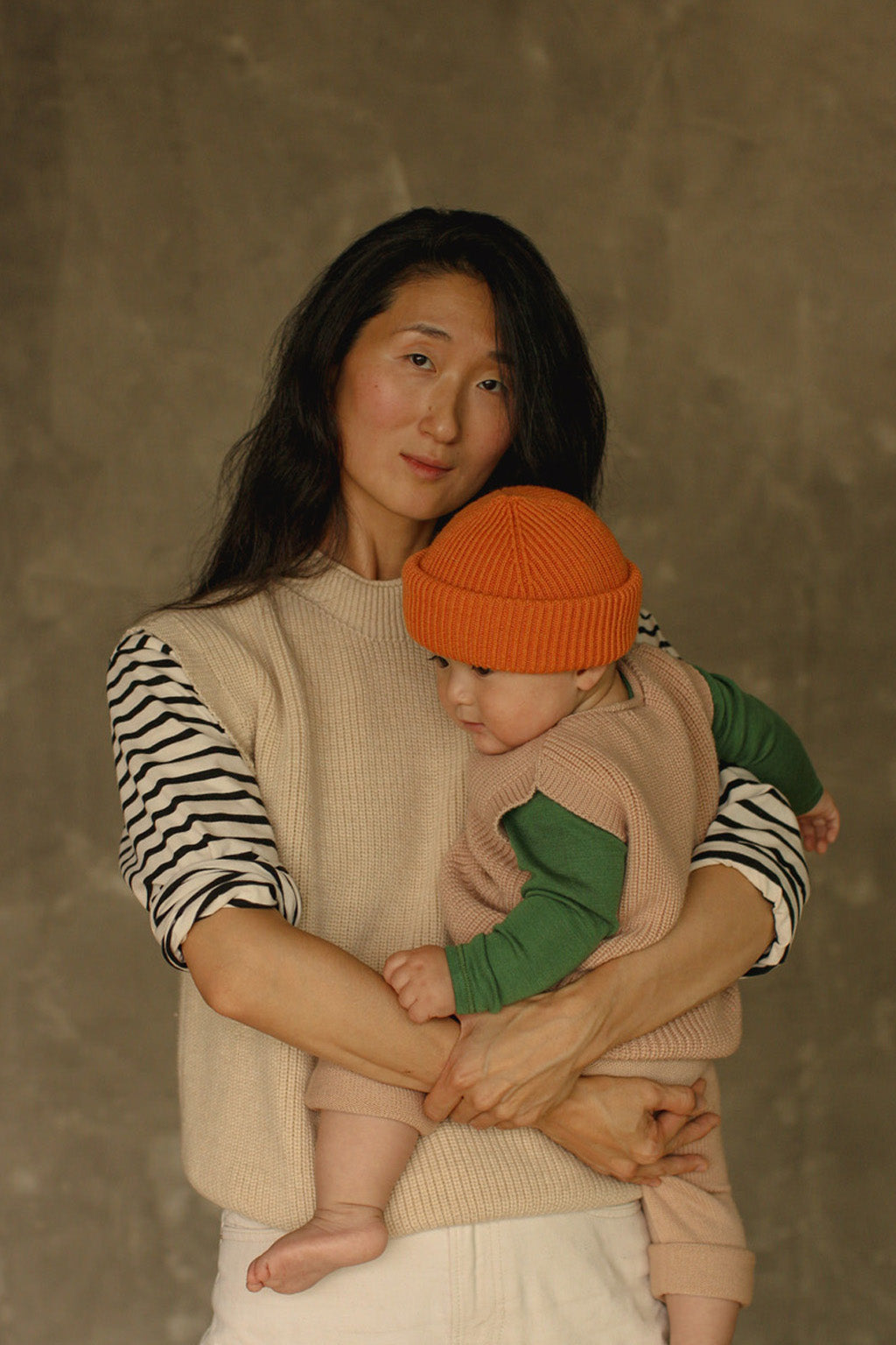 vest harvey baby- apricot – Hvid