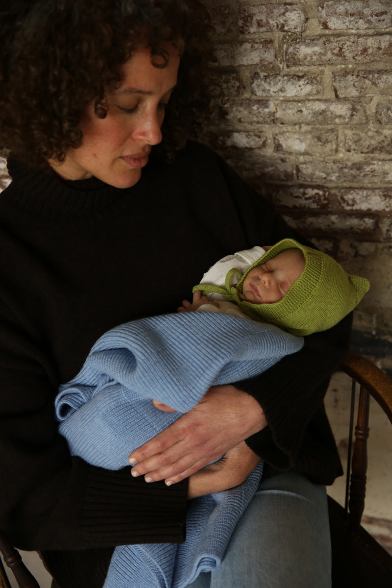 BLANKET IVY light blue