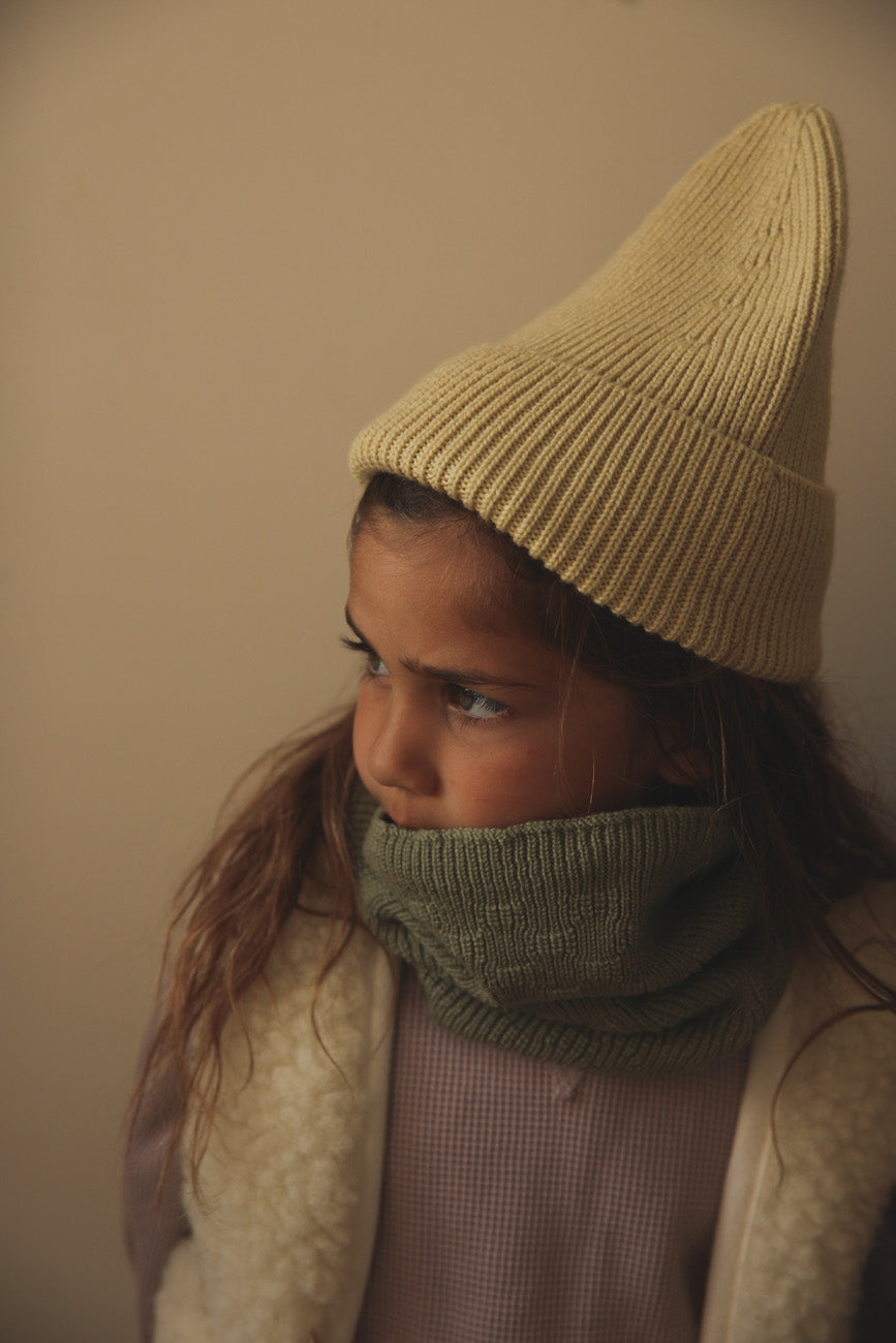 BEANIE FONZIE light yellow