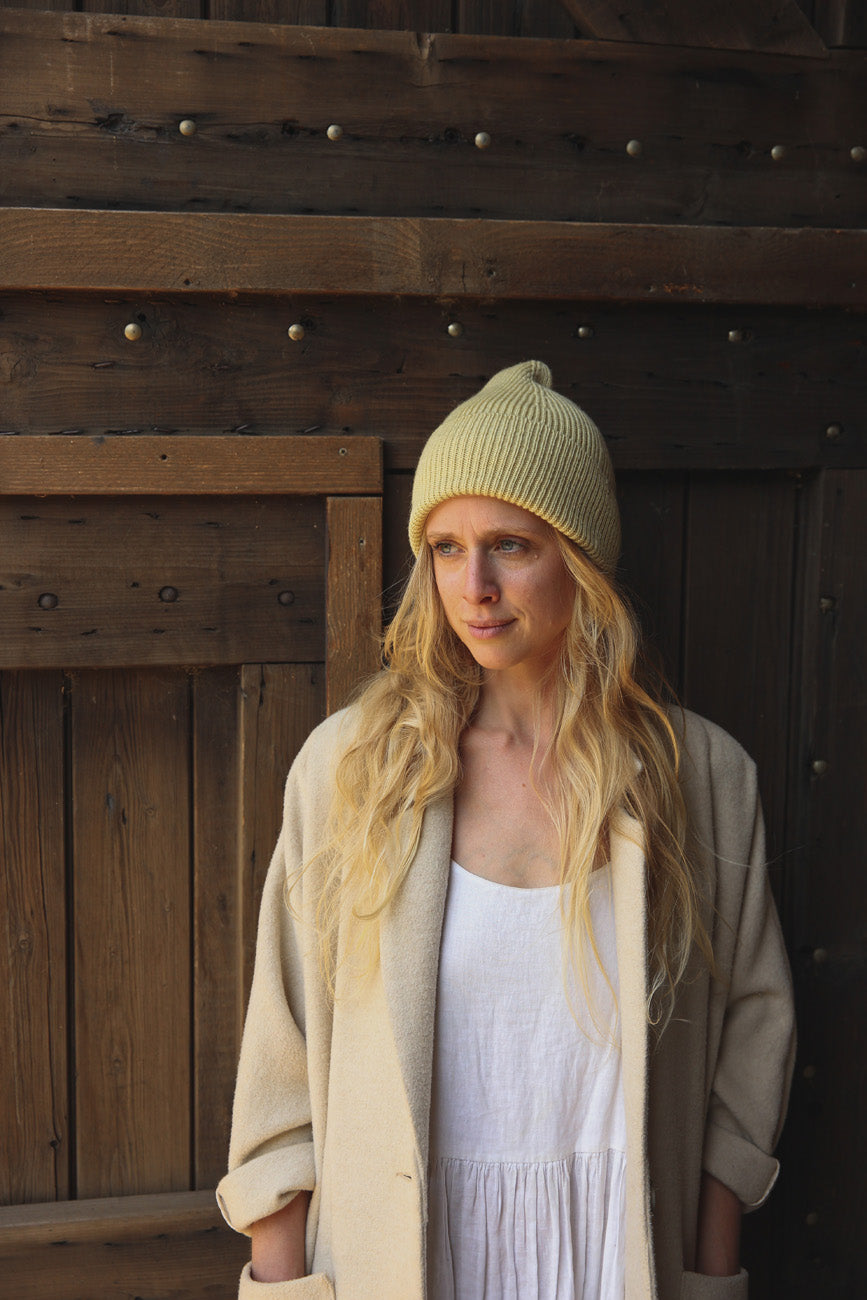 adult BEANIE light yellow