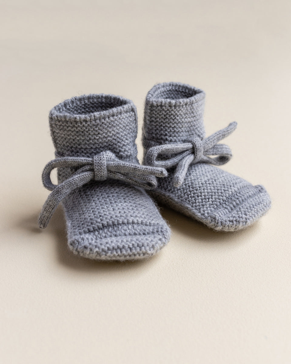 Gray baby booties outlet